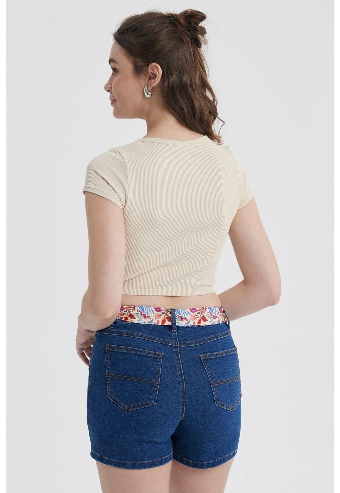 Polera Mujer Crop Sin Costura Gris Melange-2