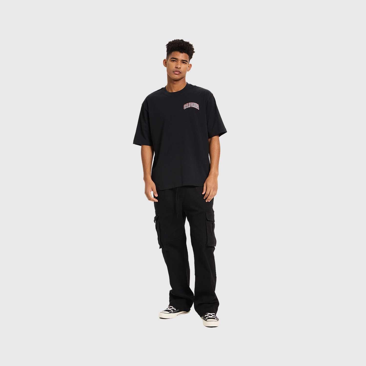 Polera Hombre Print Flamas Negro Fashion's Park-3