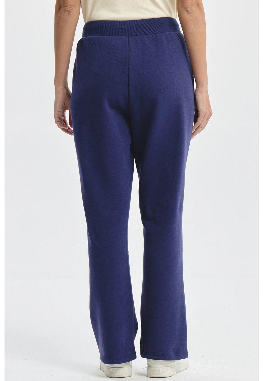 Pantalón Buzo Mujer Clásico Flare Azul-2
