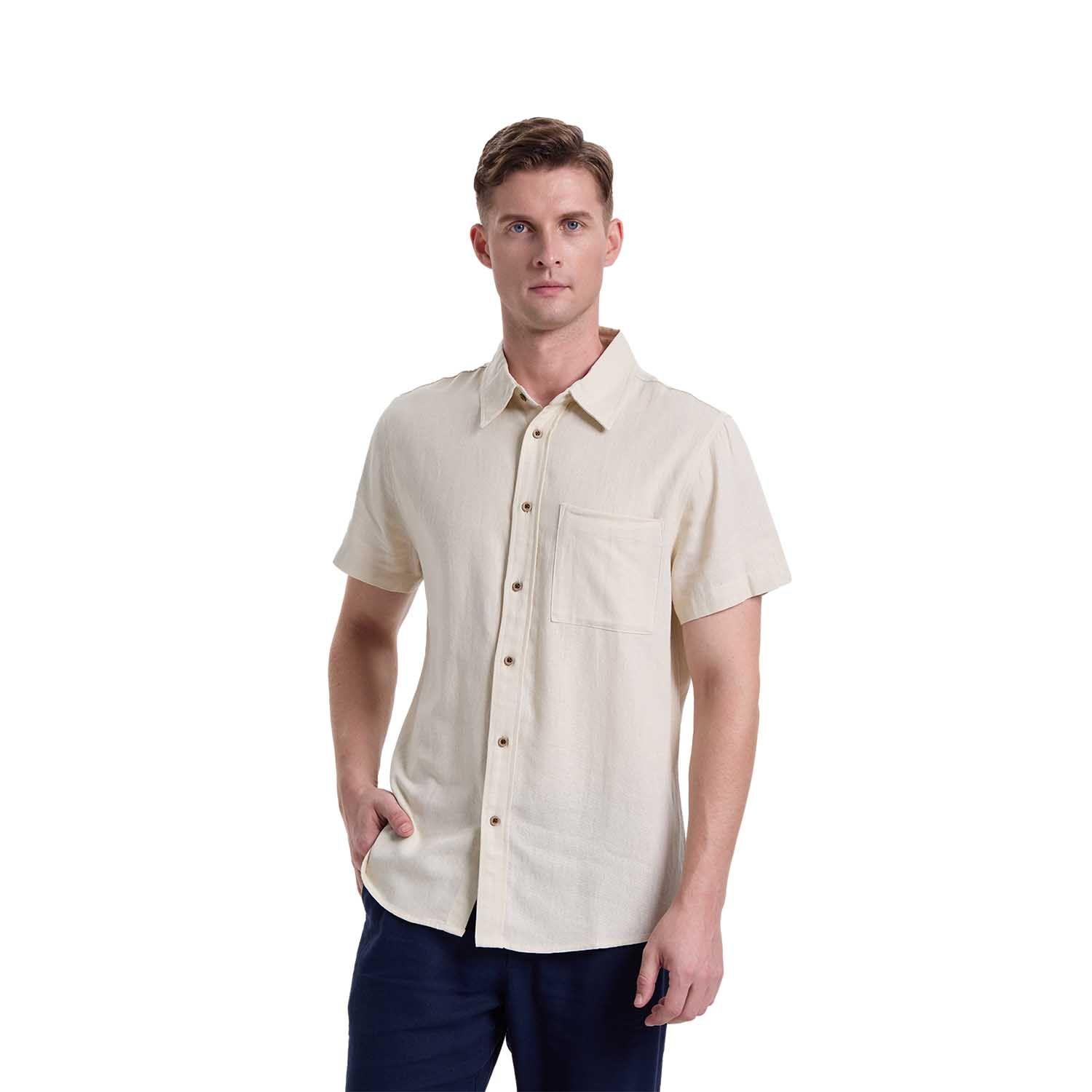 Camisa Hombre Lino Crudo Fashions Park-0