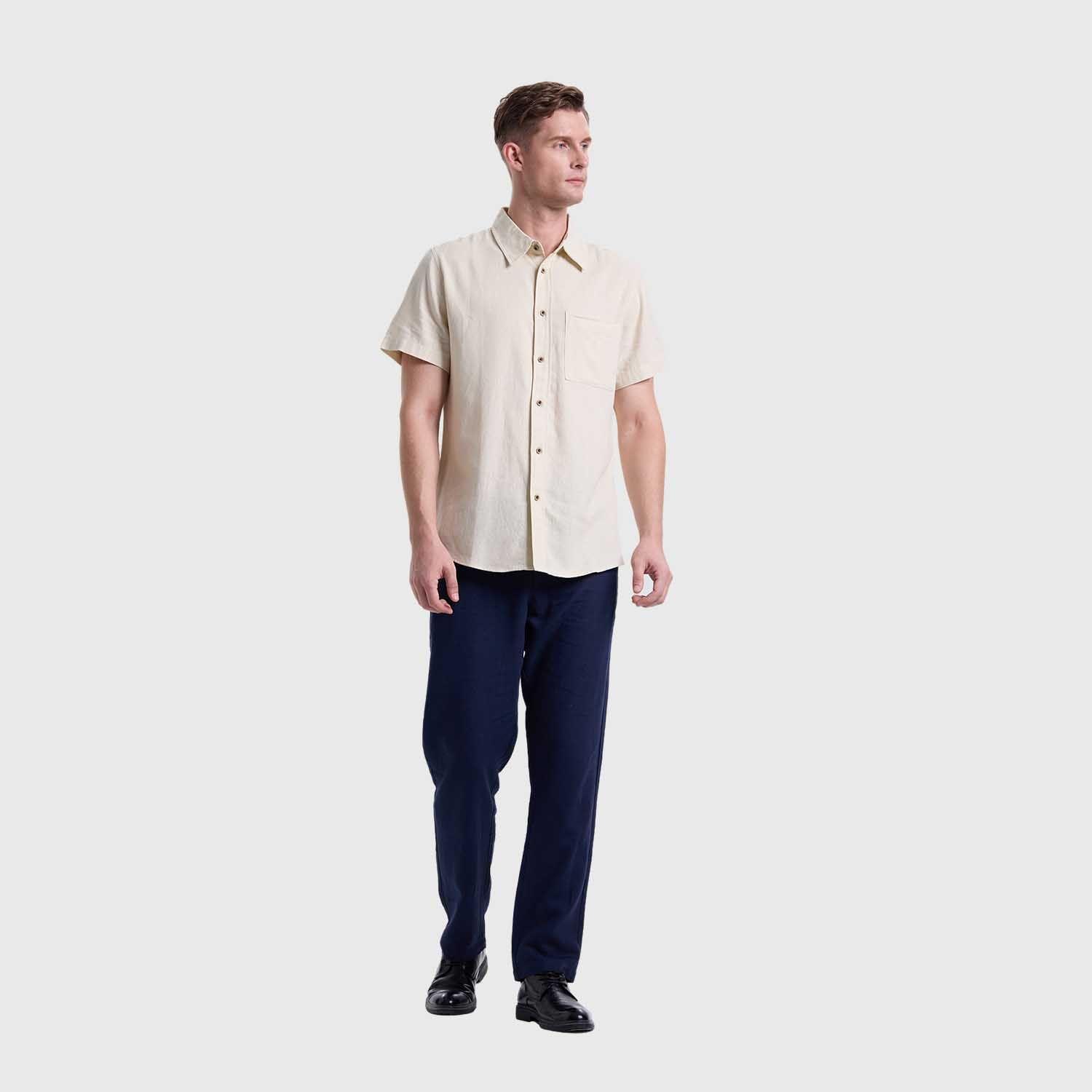 Camisa Hombre Lino Crudo Fashions Park-3