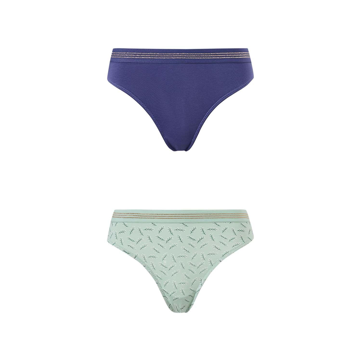 Calzón Mujer Bipack Colaless Full Print Menta-0