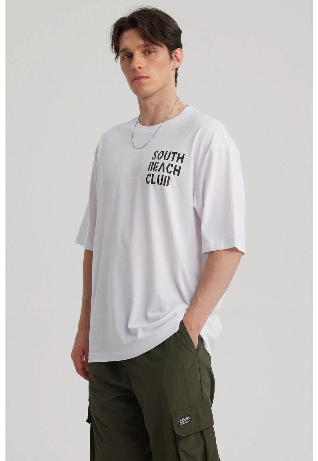 Polera Hombre Print Oversize Blanco - lll-5