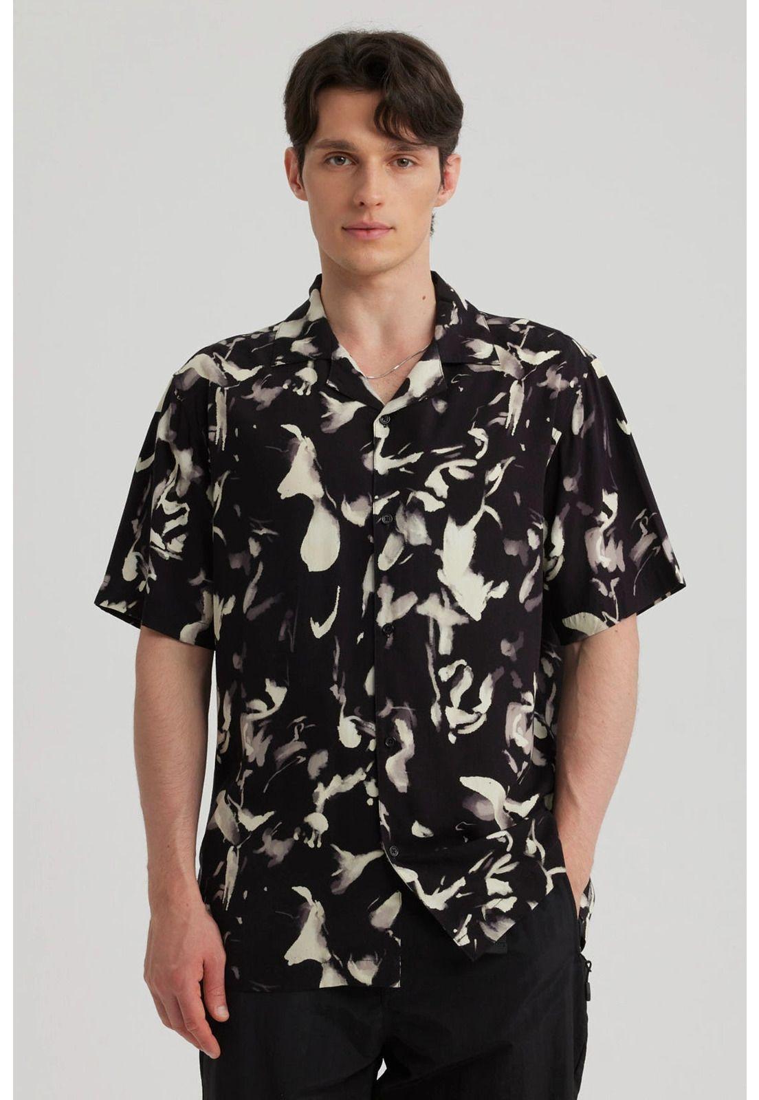 Camisa Hombre Rapport Negro - lV-0