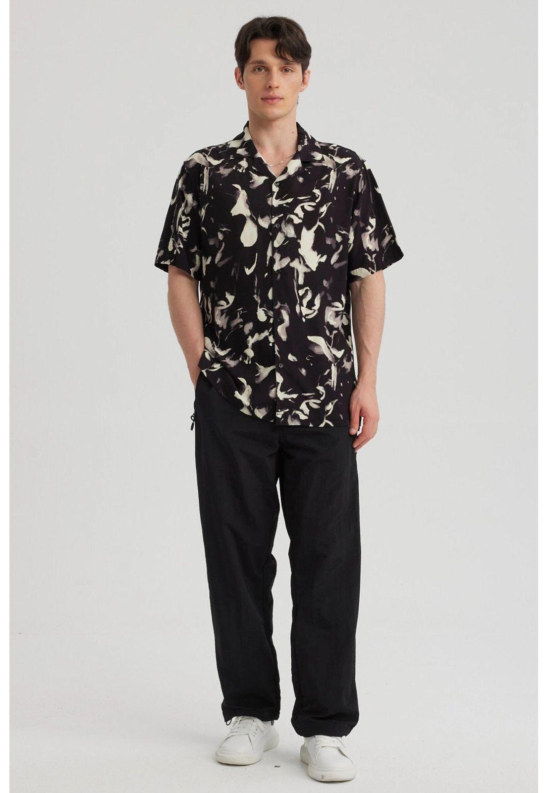 Camisa Hombre Rapport Negro - lV-1
