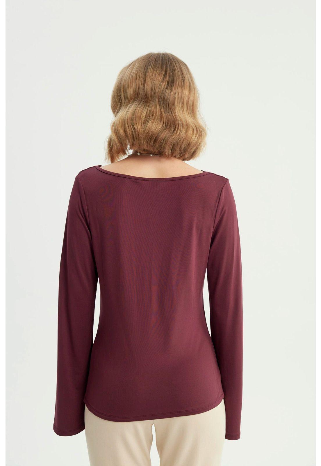 Polera Mujer Ajustada Rojo-2