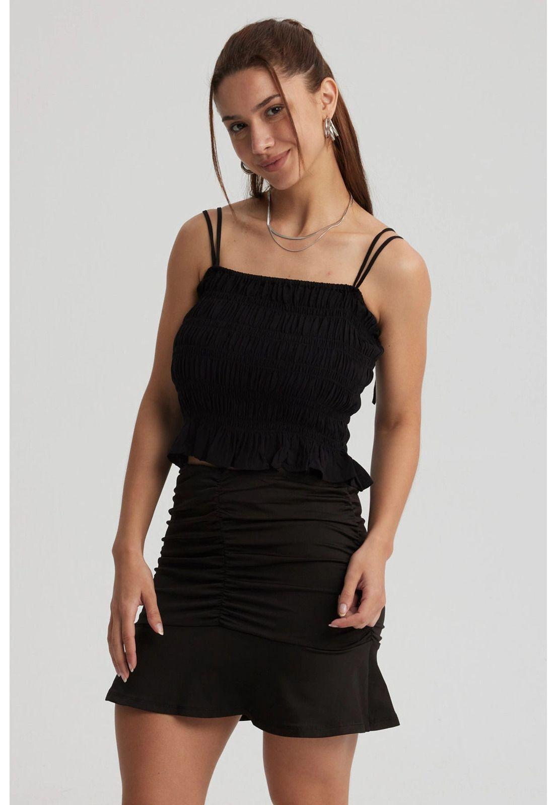 Peto Mujer Pabilo Panal Negro-1