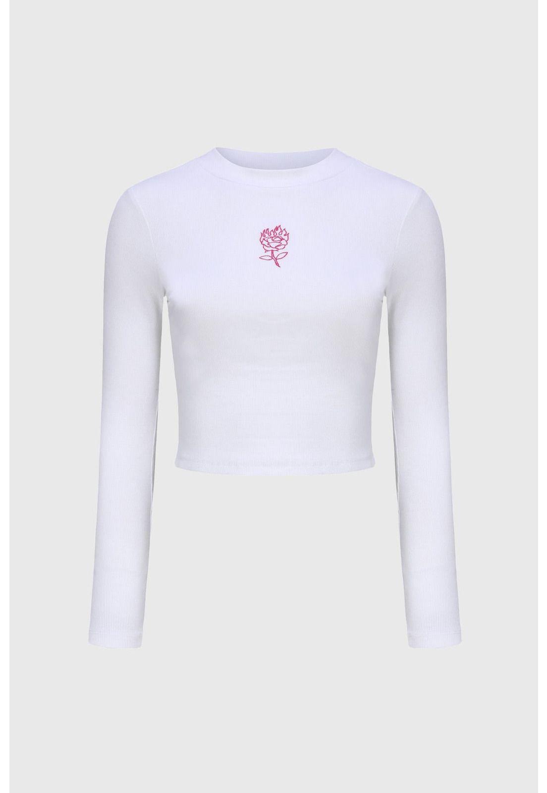 Polera Niña Rib Print Crudo-0