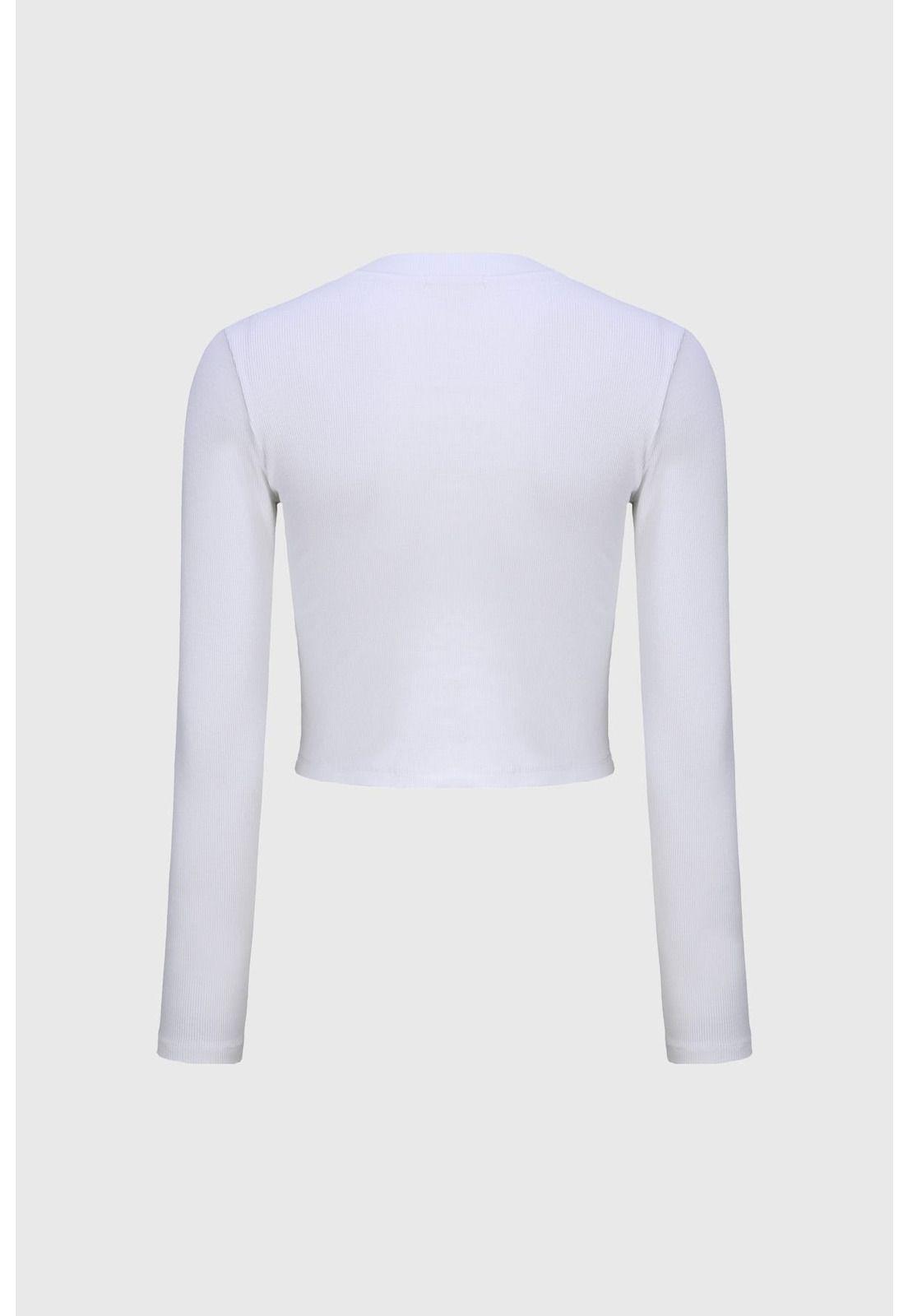 Polera Niña Rib Print Crudo-1