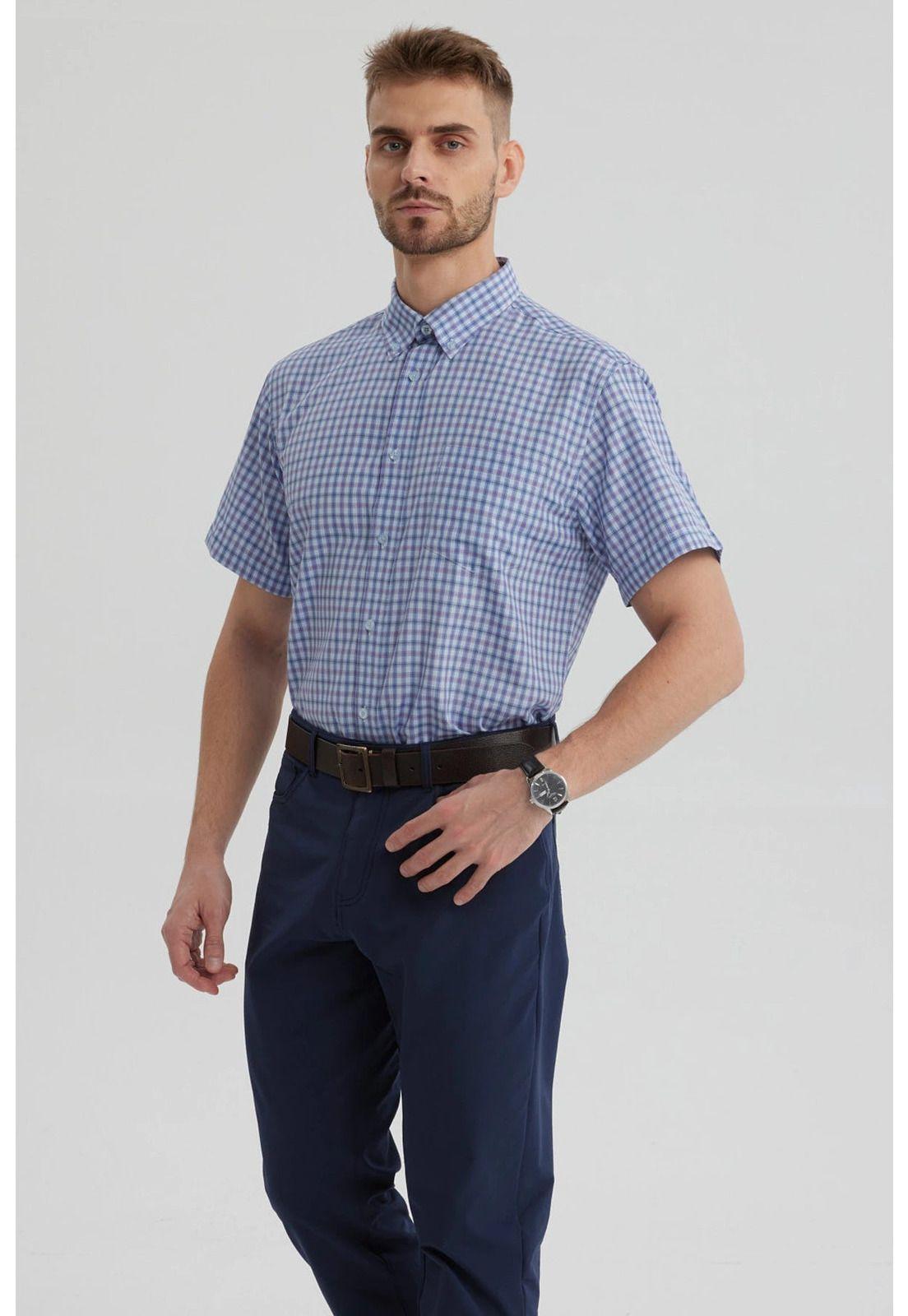 Camisa Hombre Rapport Regalo Azul Denim- ll-1