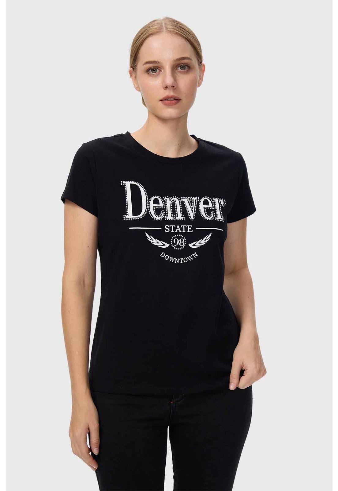 Polera Mujer Básica Print Negro / Gris-0