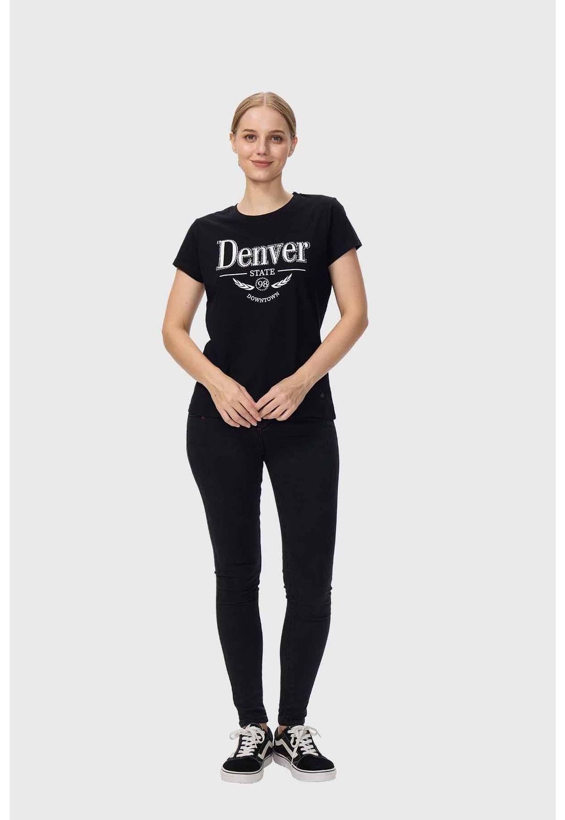 Polera Mujer Básica Print Negro / Gris-3