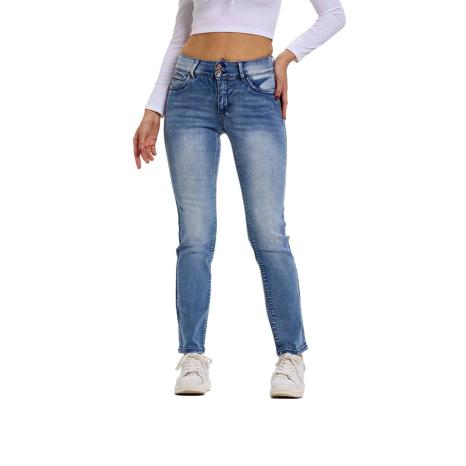 Jeans Mujer Flo Recto Azul Fashion's Park-0