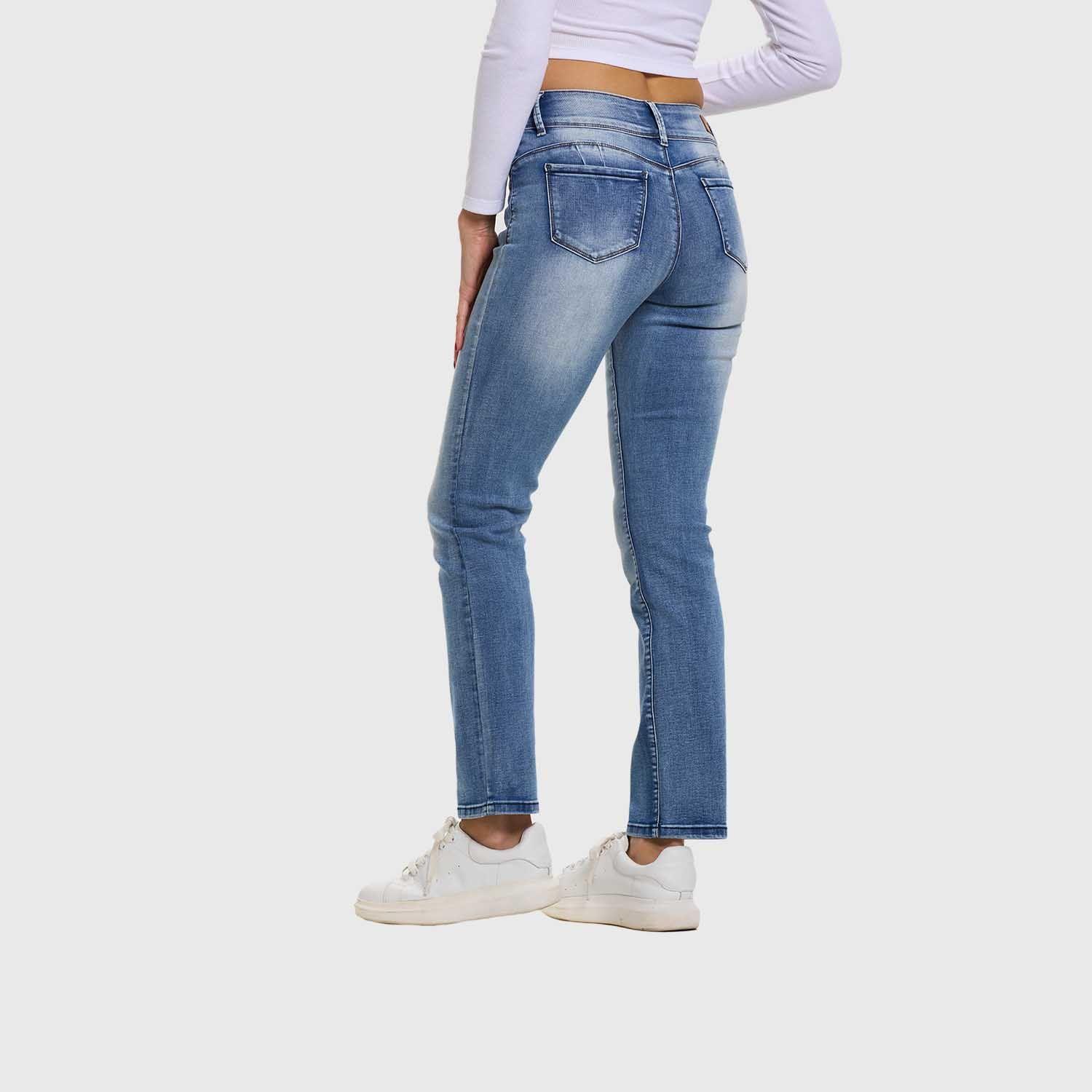 Jeans Mujer Flo Recto Azul Fashion's Park-2