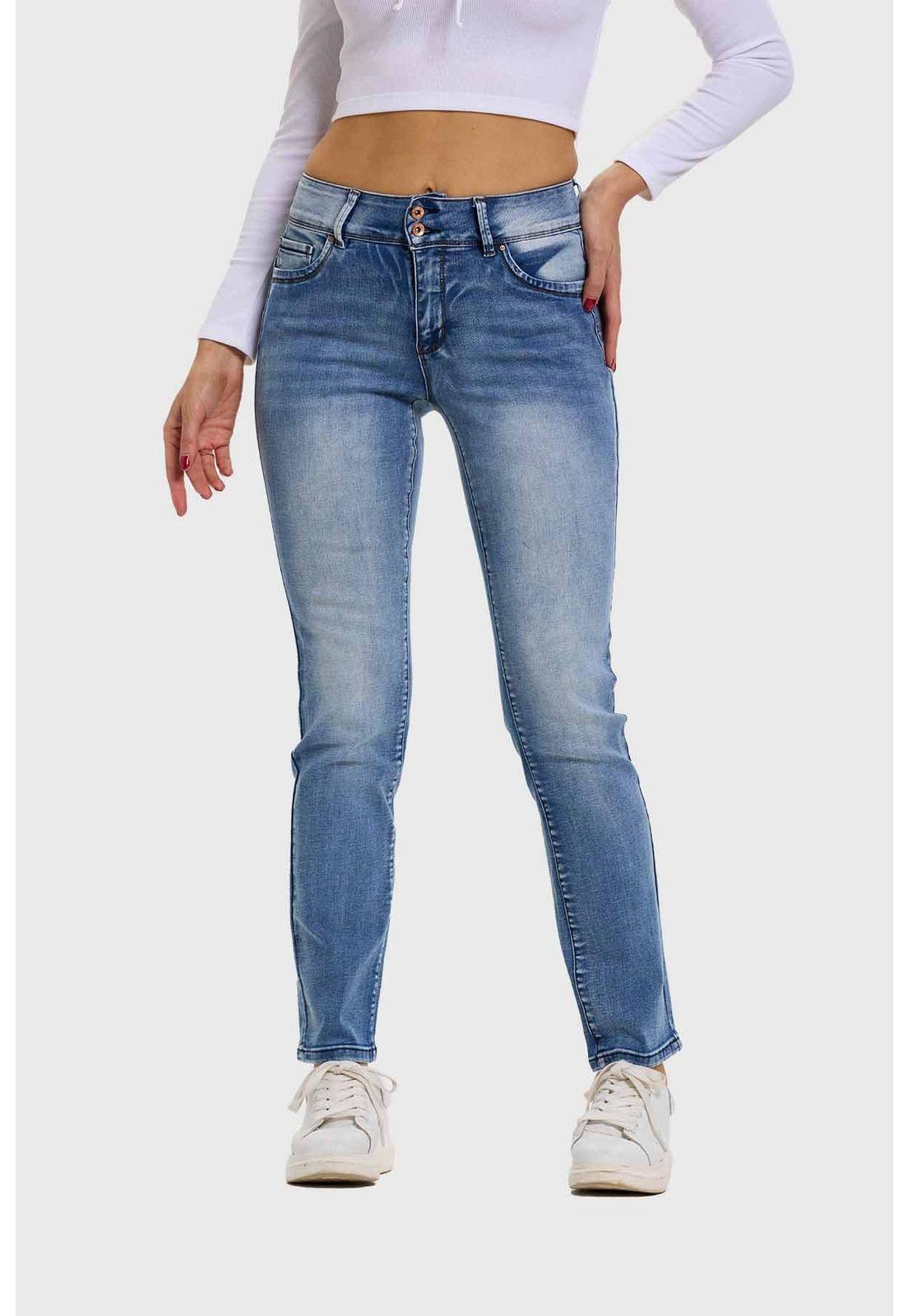 Jeans Mujer Flo Recto Azul - ll-0