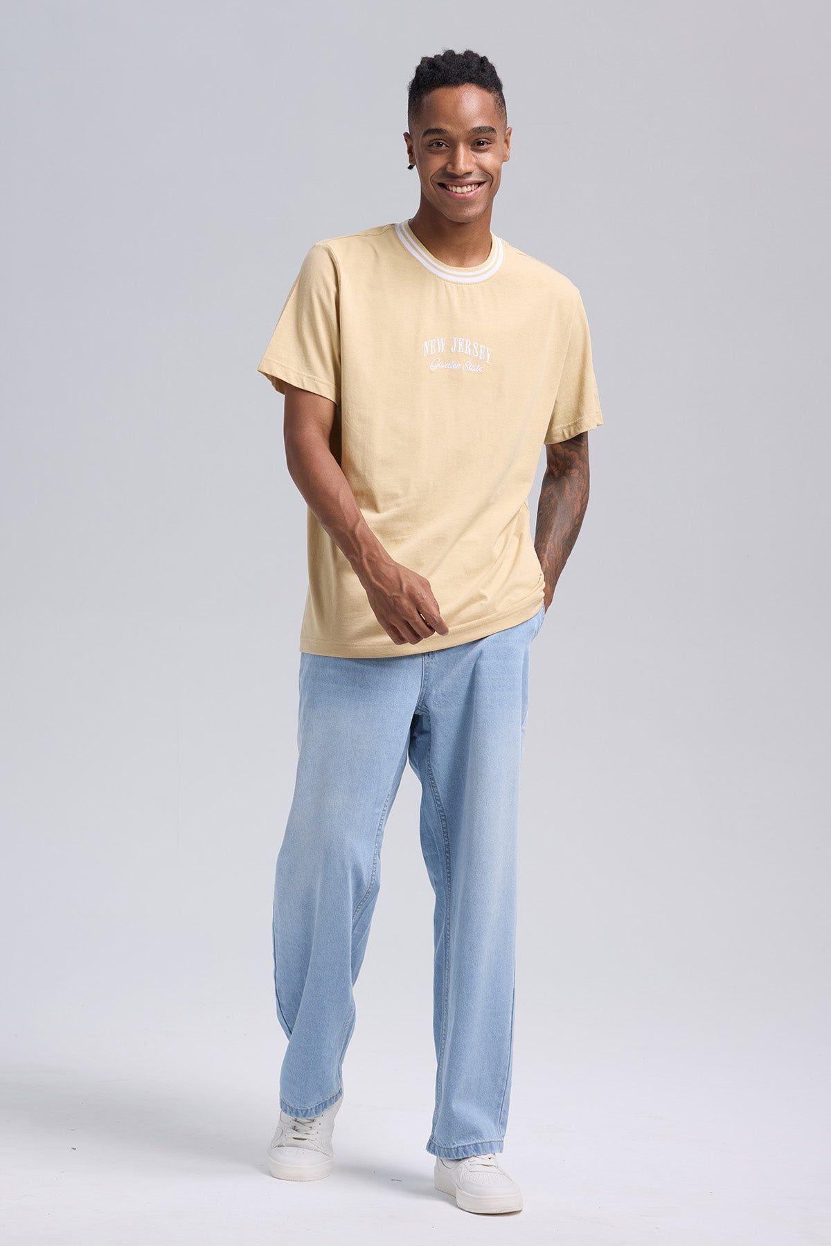 Polera Hombre Print Posicional Beige Oscuro-3