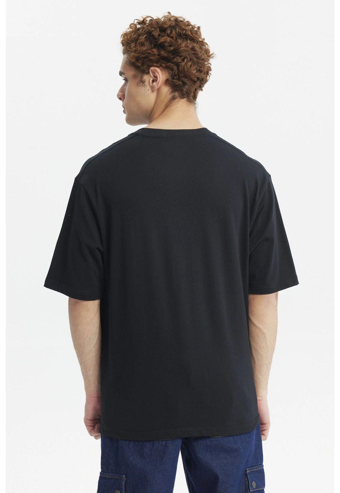 Polera Hombre Label Pecho Negro-2