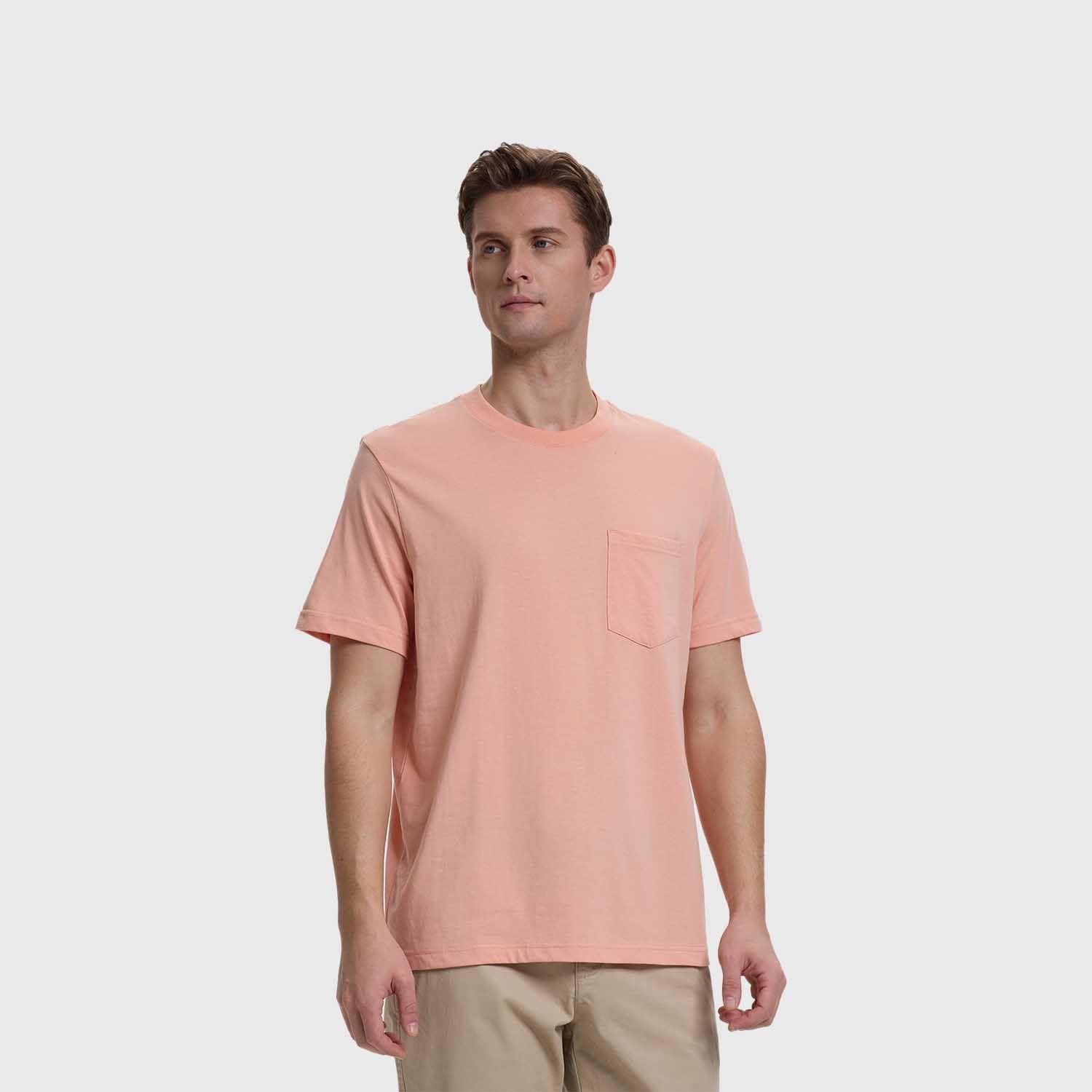 Polera Hombre Básica Con Bolsillo Azul Piedra Fashion's Park-1