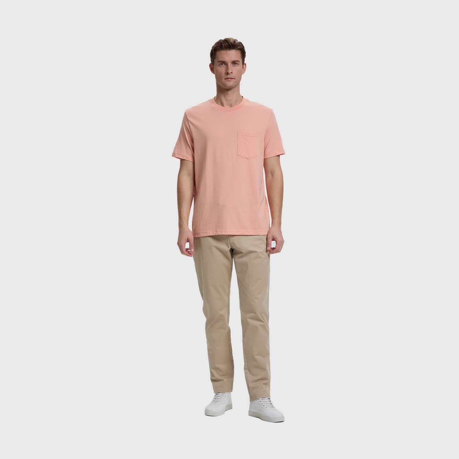 Polera Hombre Básica Con Bolsillo Azul Piedra Fashion's Park-3