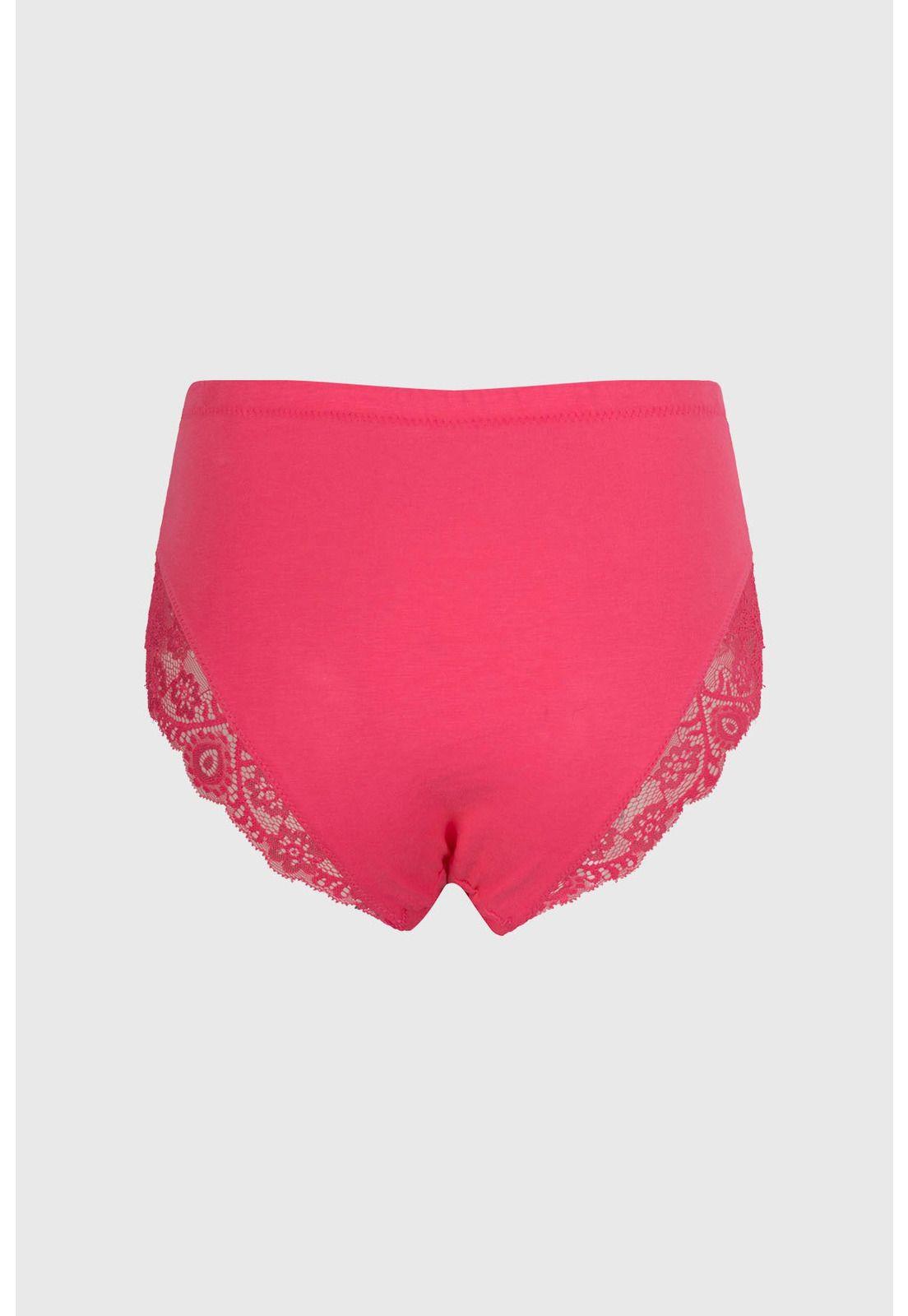 Calzón Mujer Tiro Alto Detalle Encaje Fucsia- ll-1