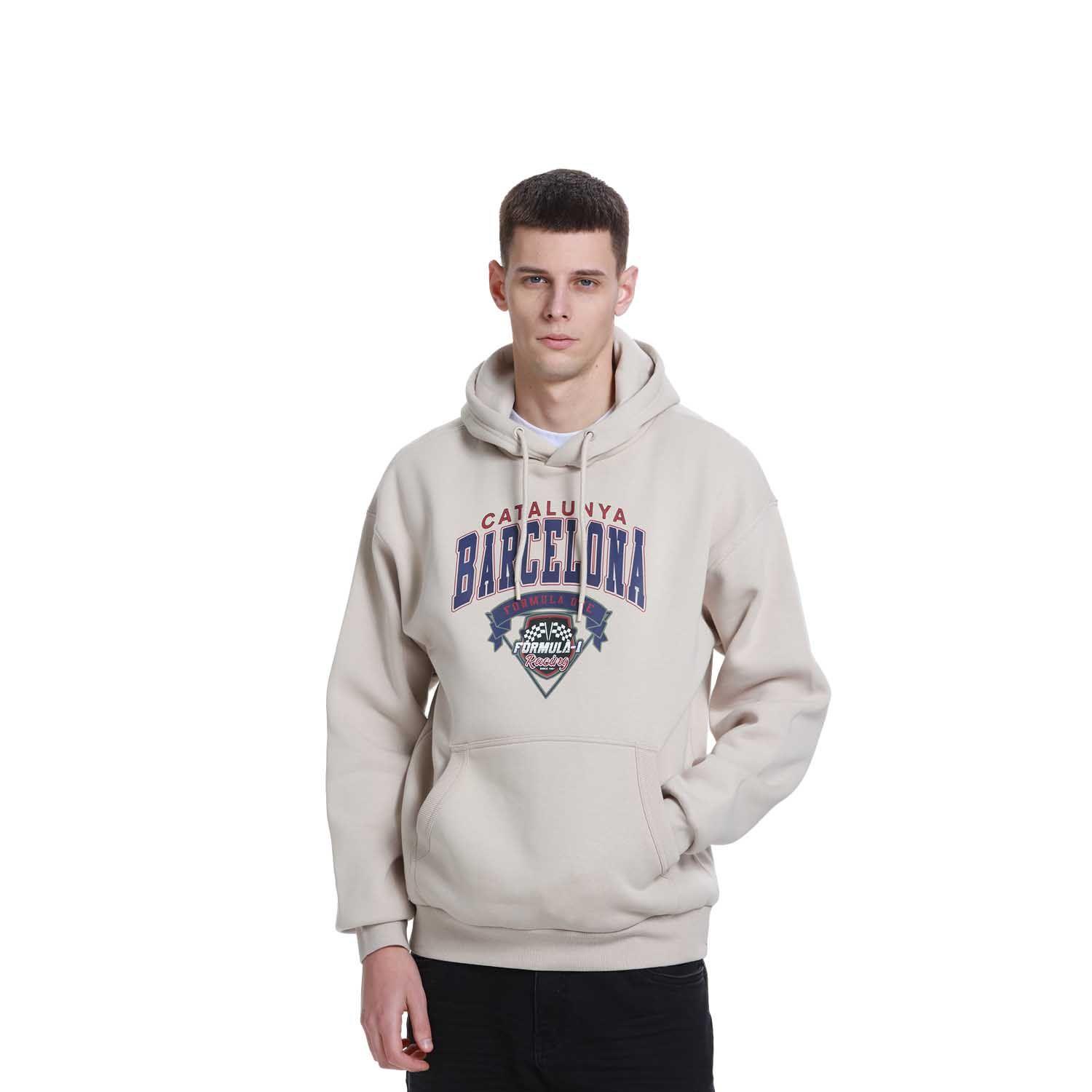 Polerón Hombre Print College Beige Fashion's Park-0