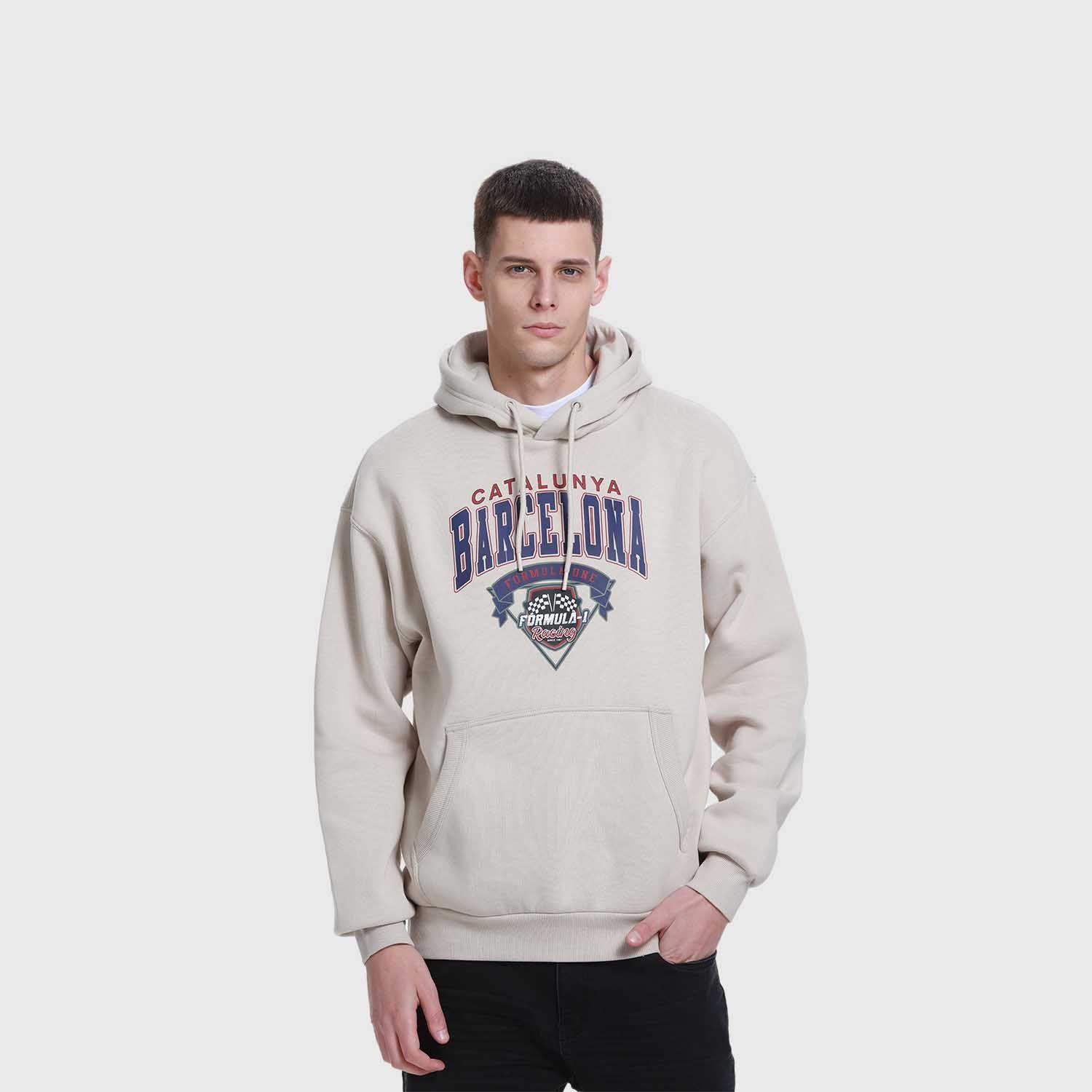 Polerón Hombre Print College Beige Fashion's Park-1