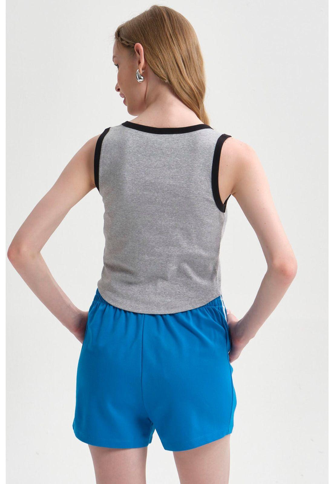 Peto Mujer Contraste Gris Melange-2