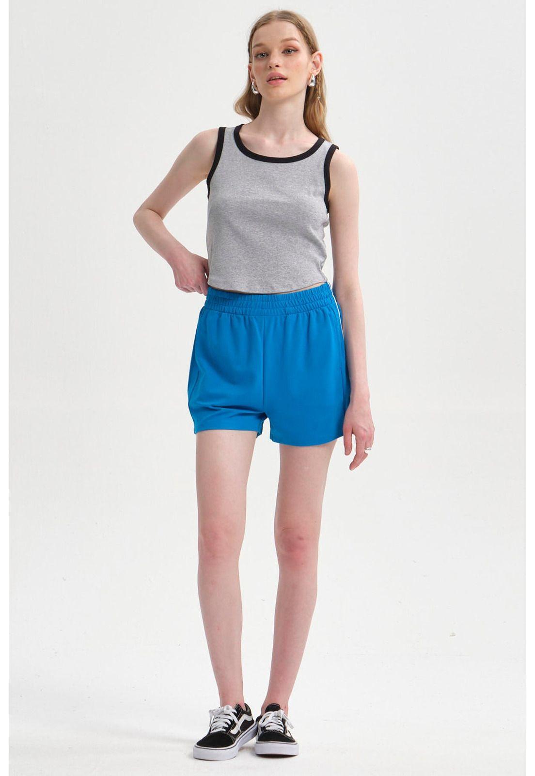 Peto Mujer Contraste Gris Melange-3