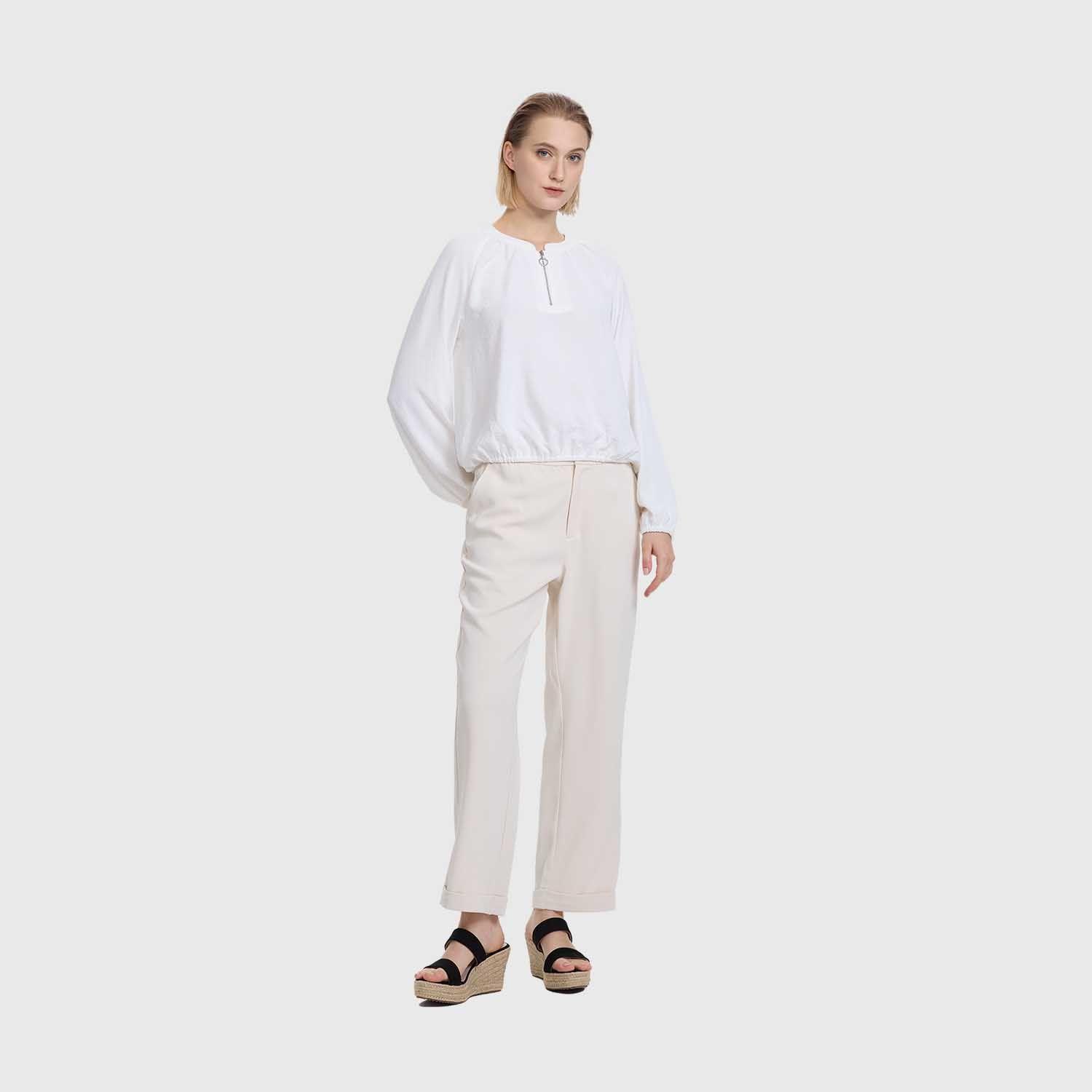Blusa Mujer Medio Cierre Crudo Fashion's Park-3