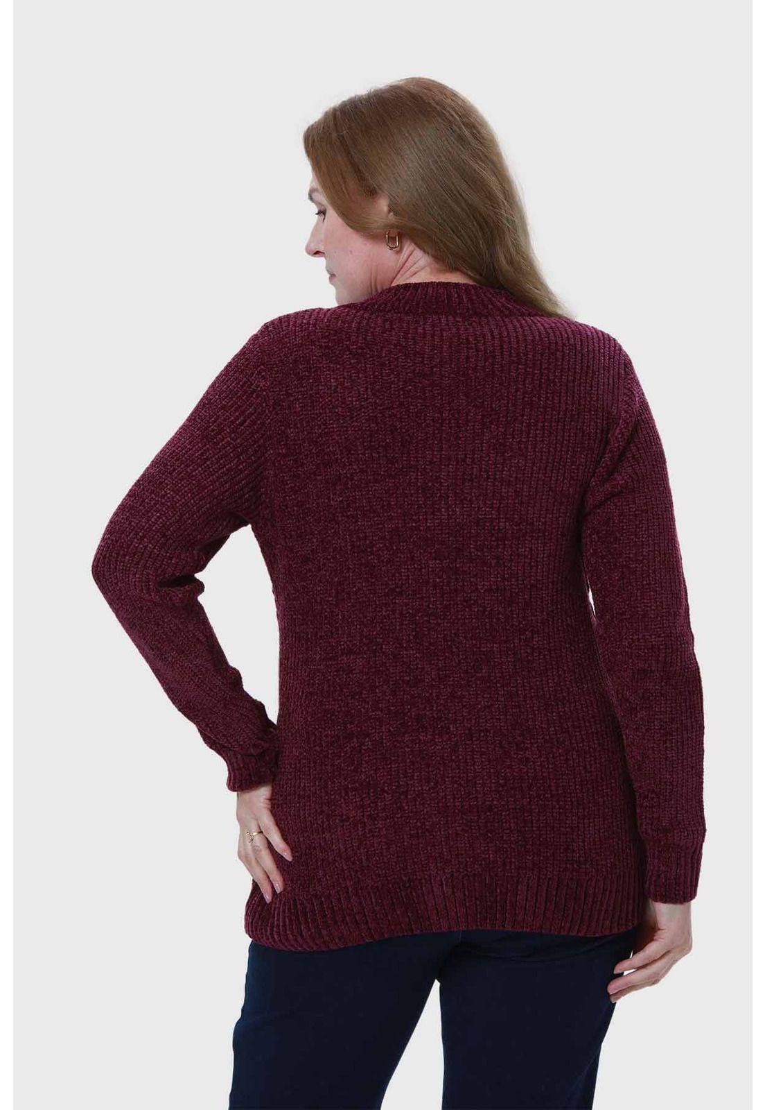 Sweater Mujer Tejido Morado-2