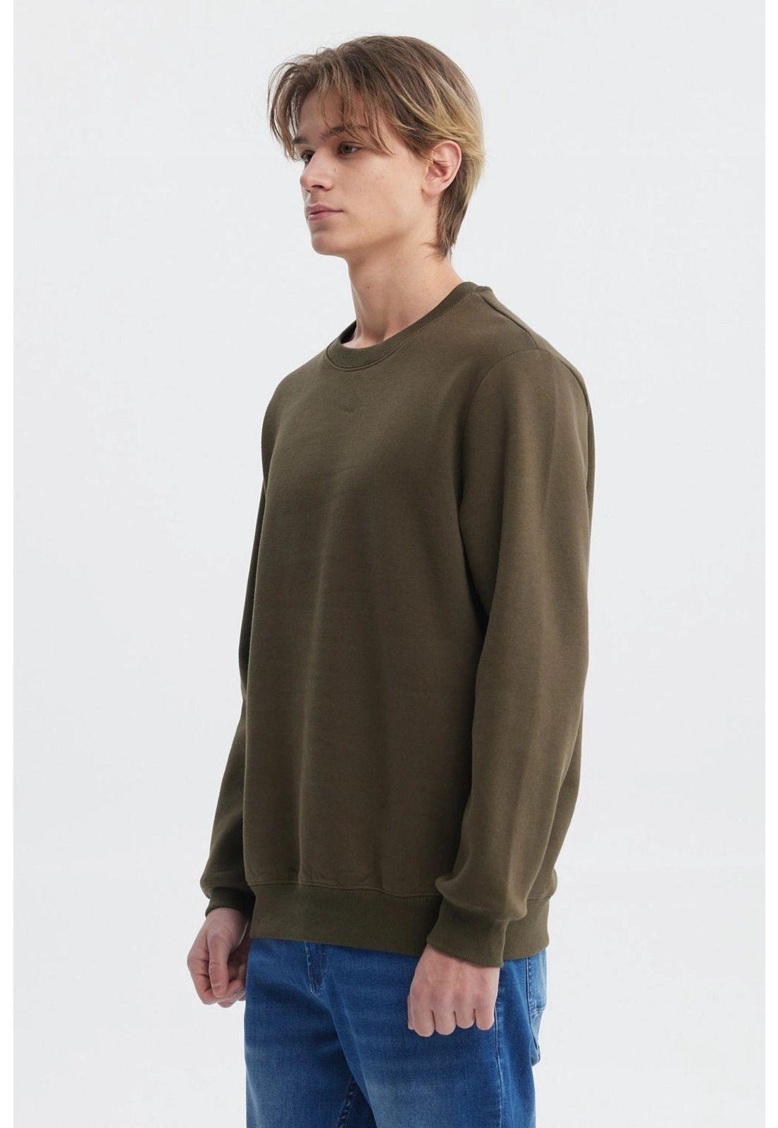 Polerón Hombre Básico Verde Olivo-1