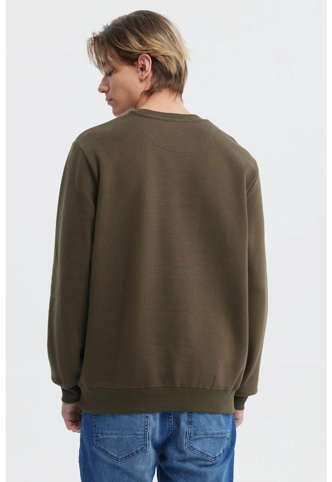 Polerón Hombre Básico Verde Olivo-2