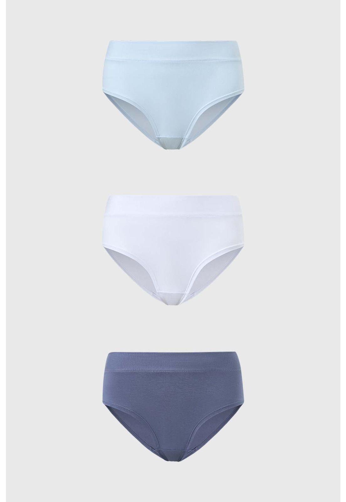 Calzón Mujer Tripack Bikini Azul Claro-0