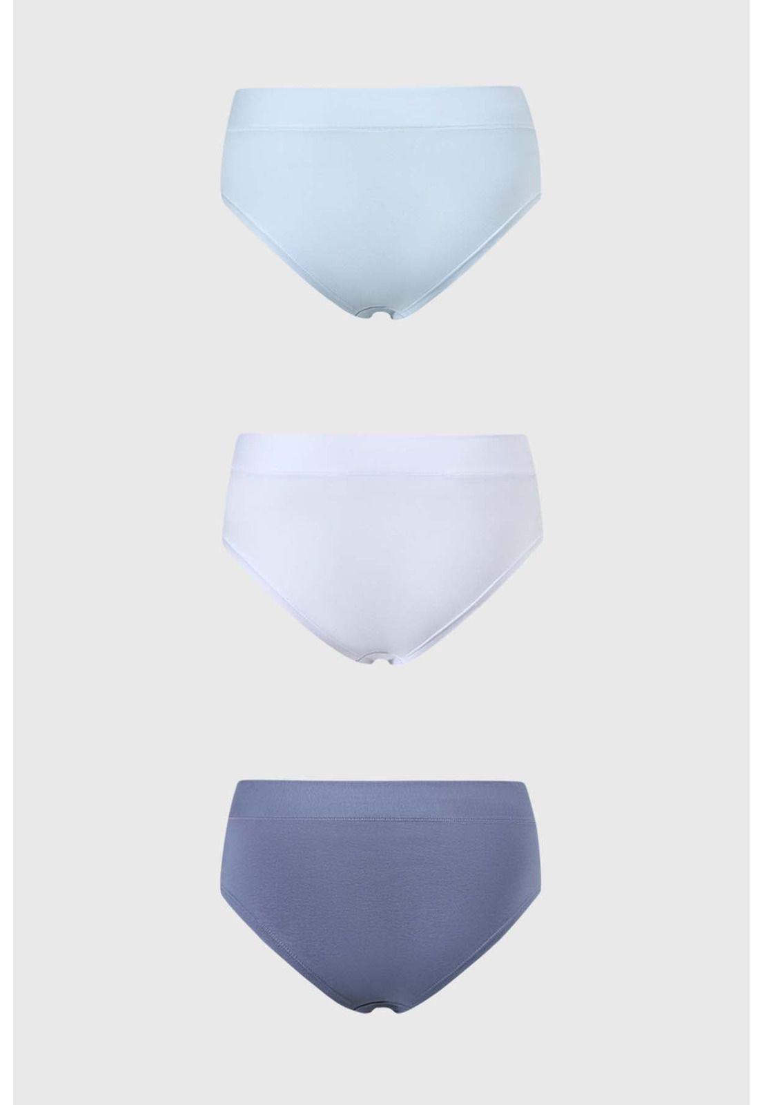 Calzón Mujer Tripack Bikini Azul Claro-1
