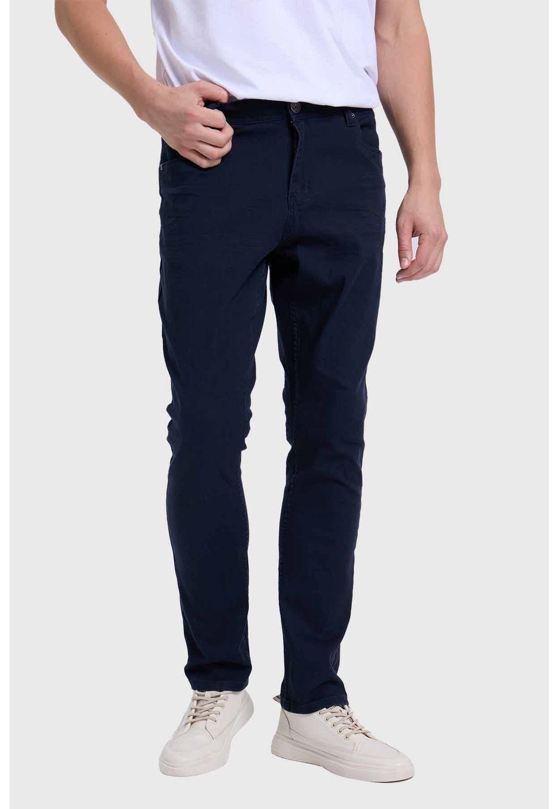 Jeans Hombre Slim Azul - V-0