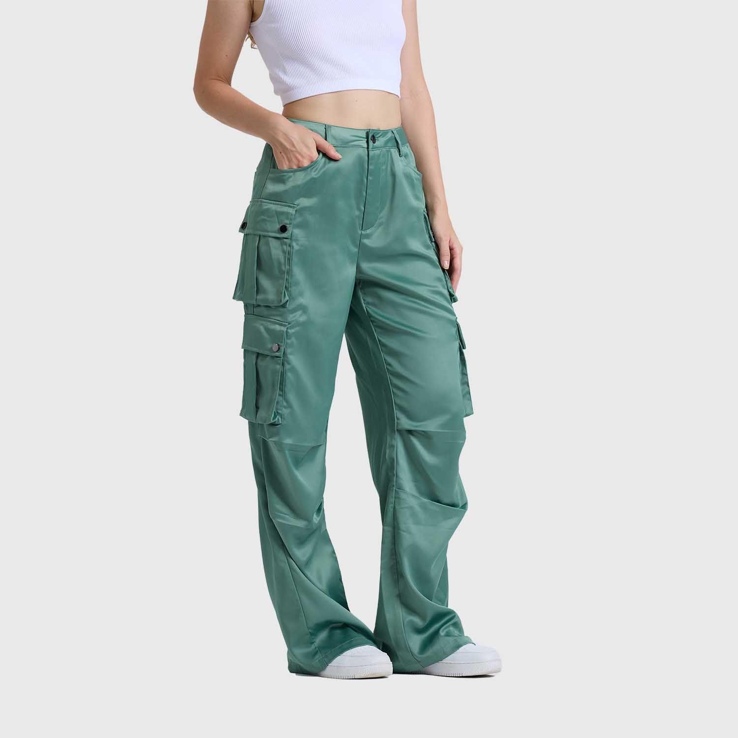 Pantalón Mujer Cargo Verde Olivo Claro Fashion's Park-1