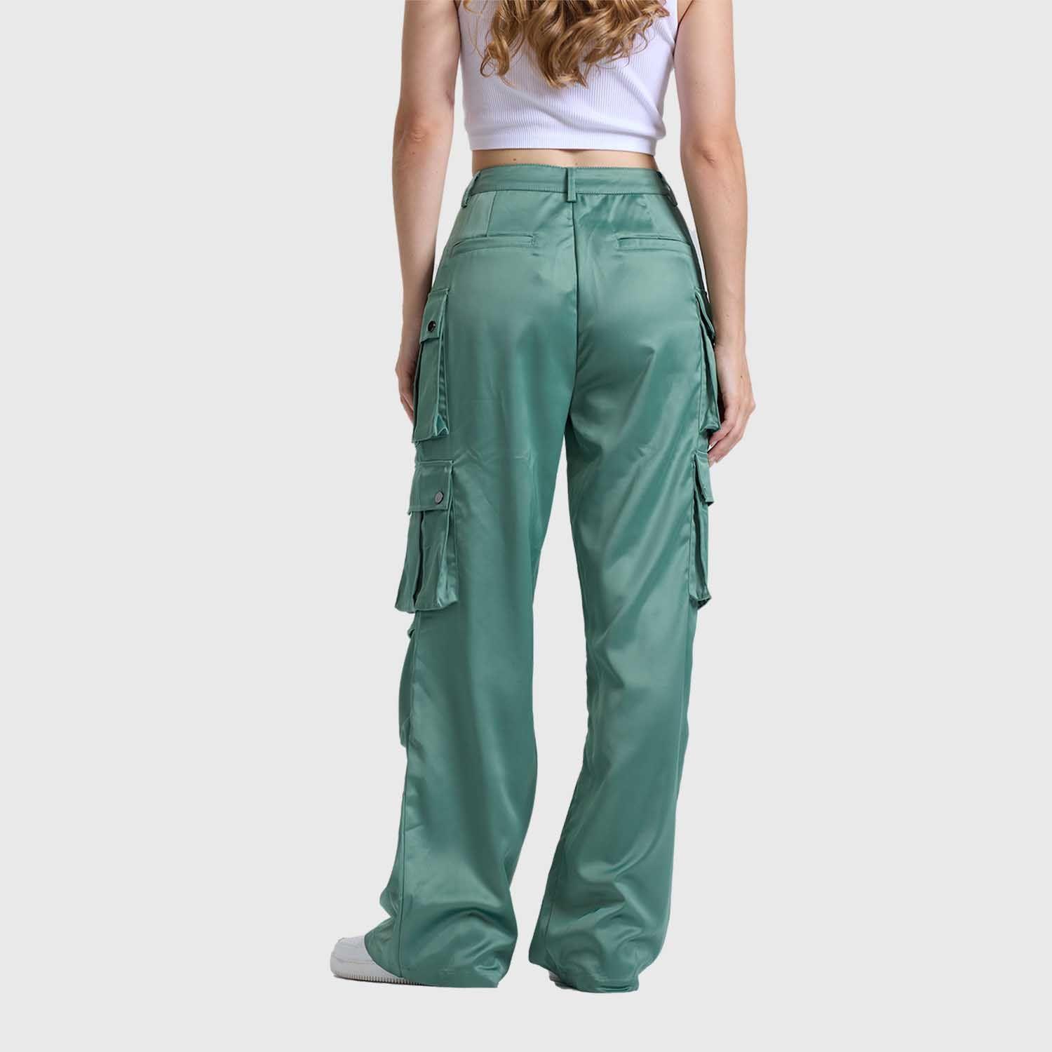 Pantalón Mujer Cargo Verde Olivo Claro Fashion's Park-2