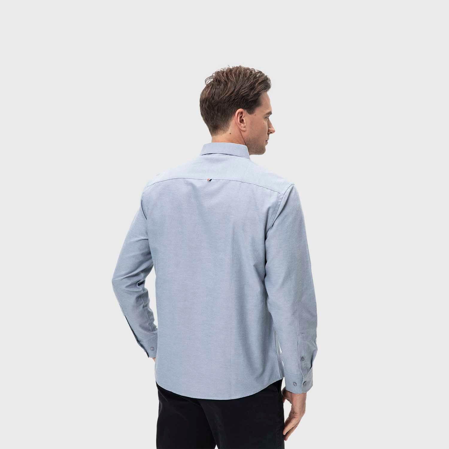 Camisa Hombre Oxford Gris Fashion's Park-2
