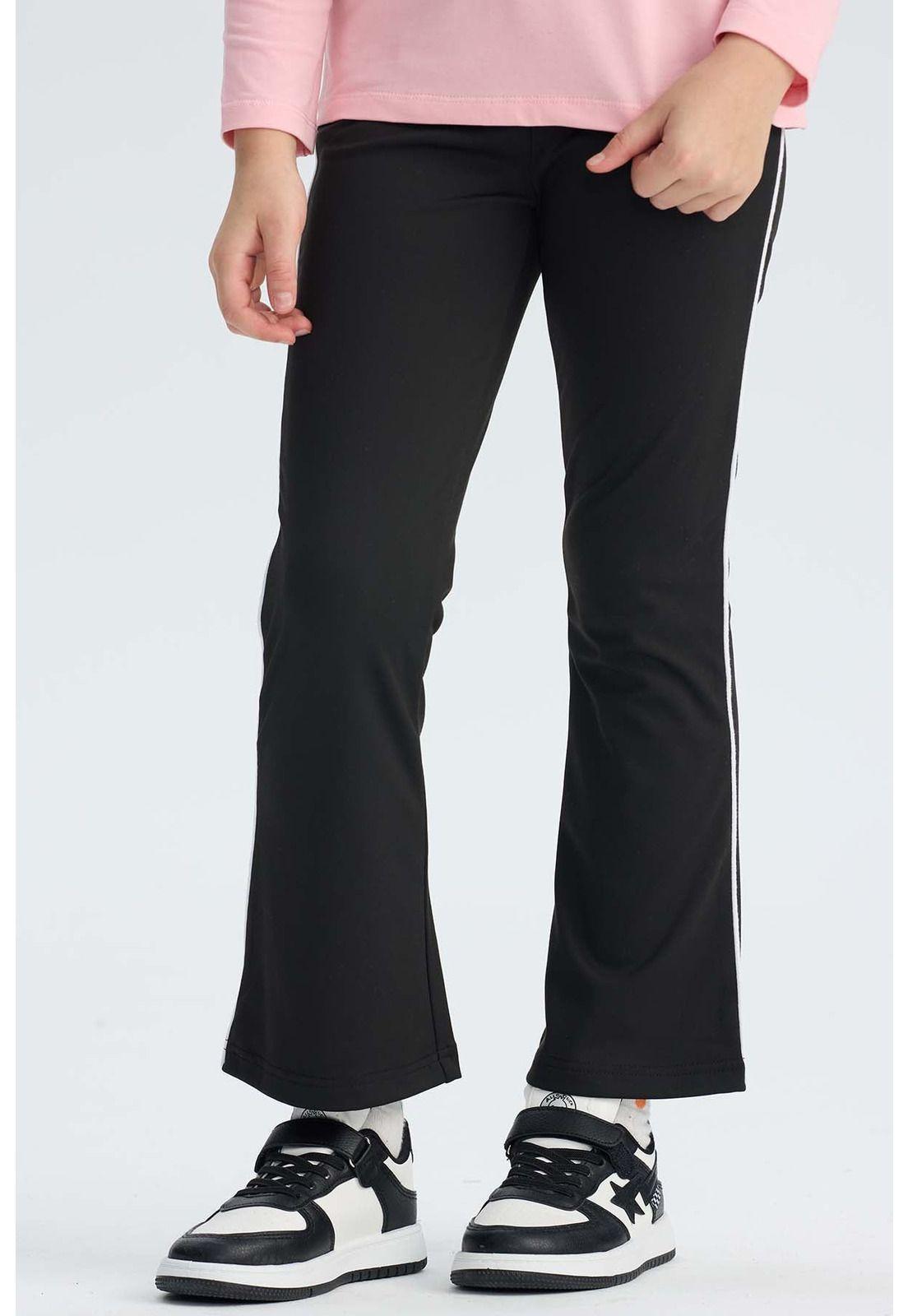 Calza Niña Con Pipping Negro-0