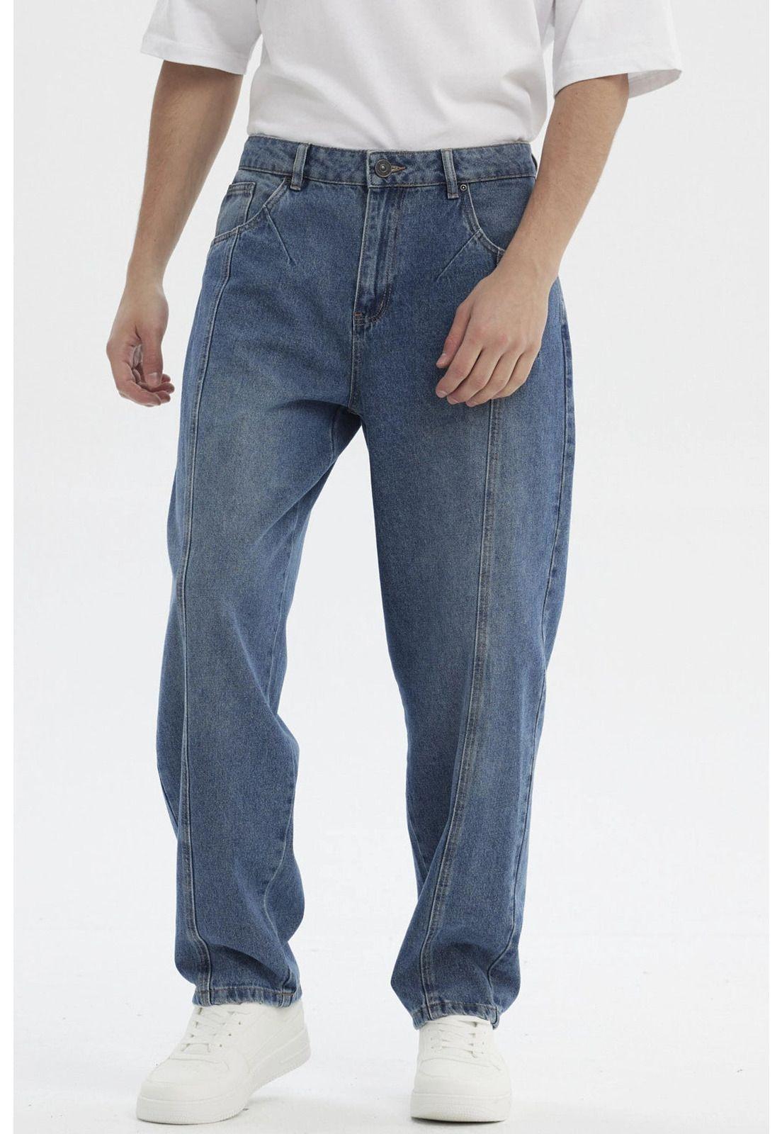 Jeans Hombre Baggy Azul - ll-0