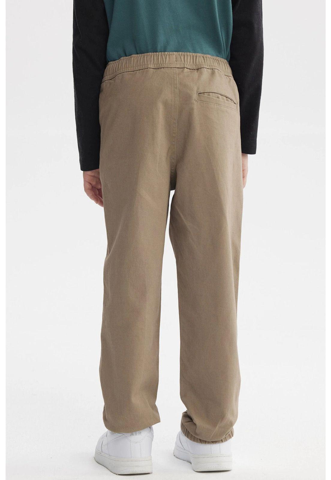 Pantalón Niño Básico Beige Oscuro-2