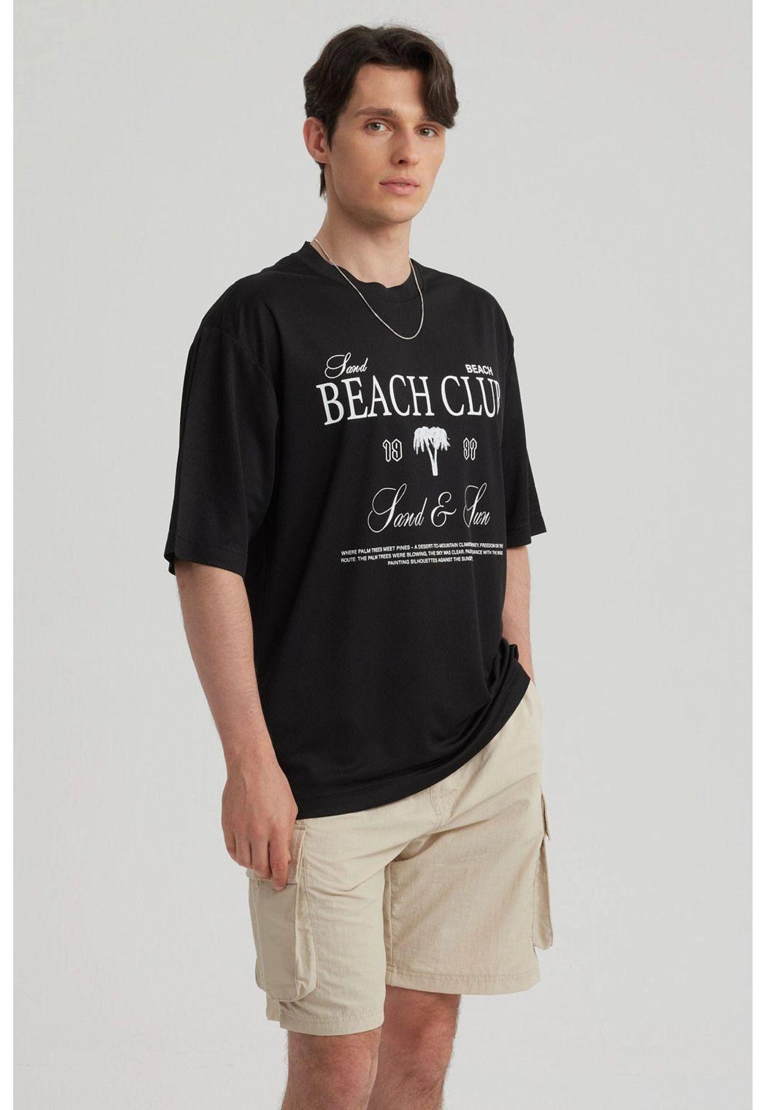 Polera Hombre Print Negro - XII-3