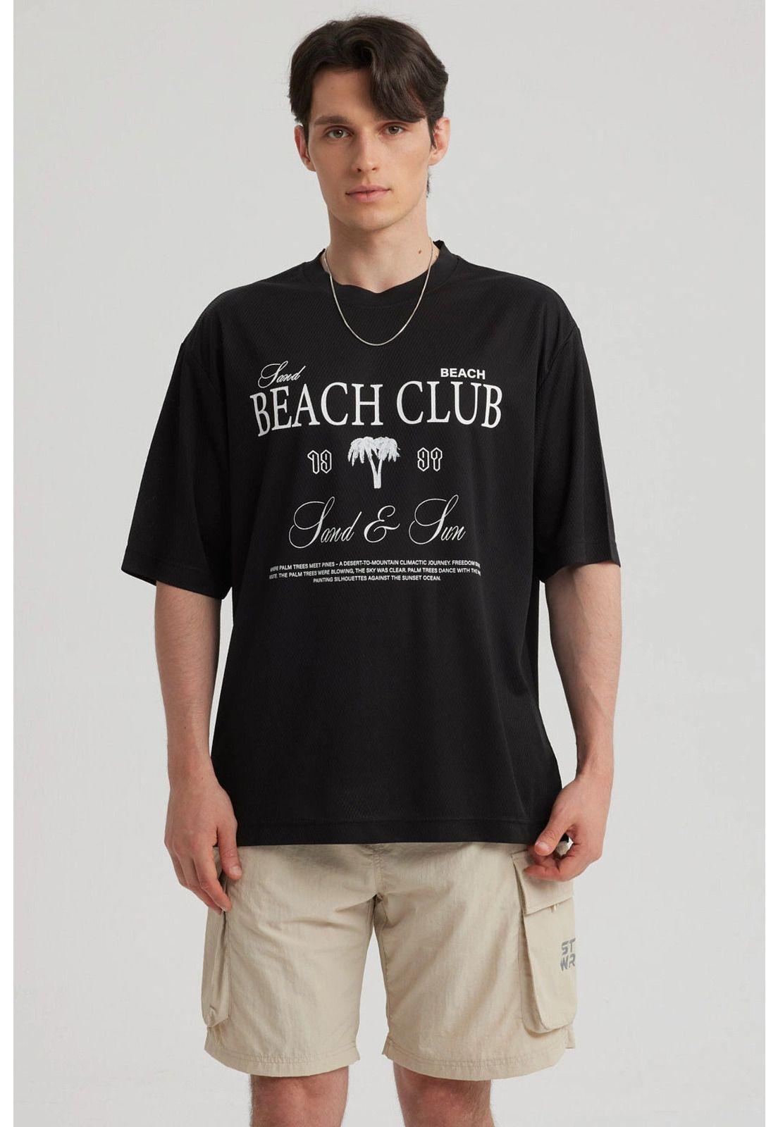 Polera Hombre Print Negro - XII-4