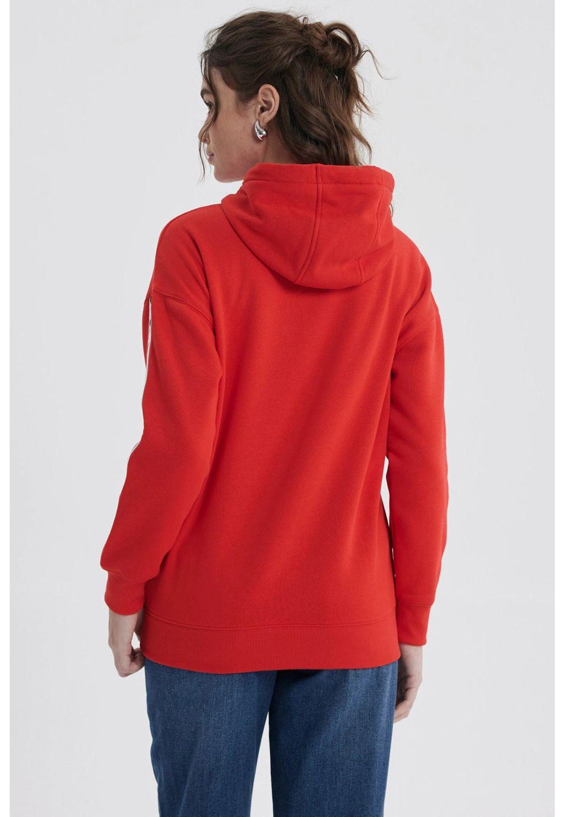 Polerón Mujer Minnie Rojo-4