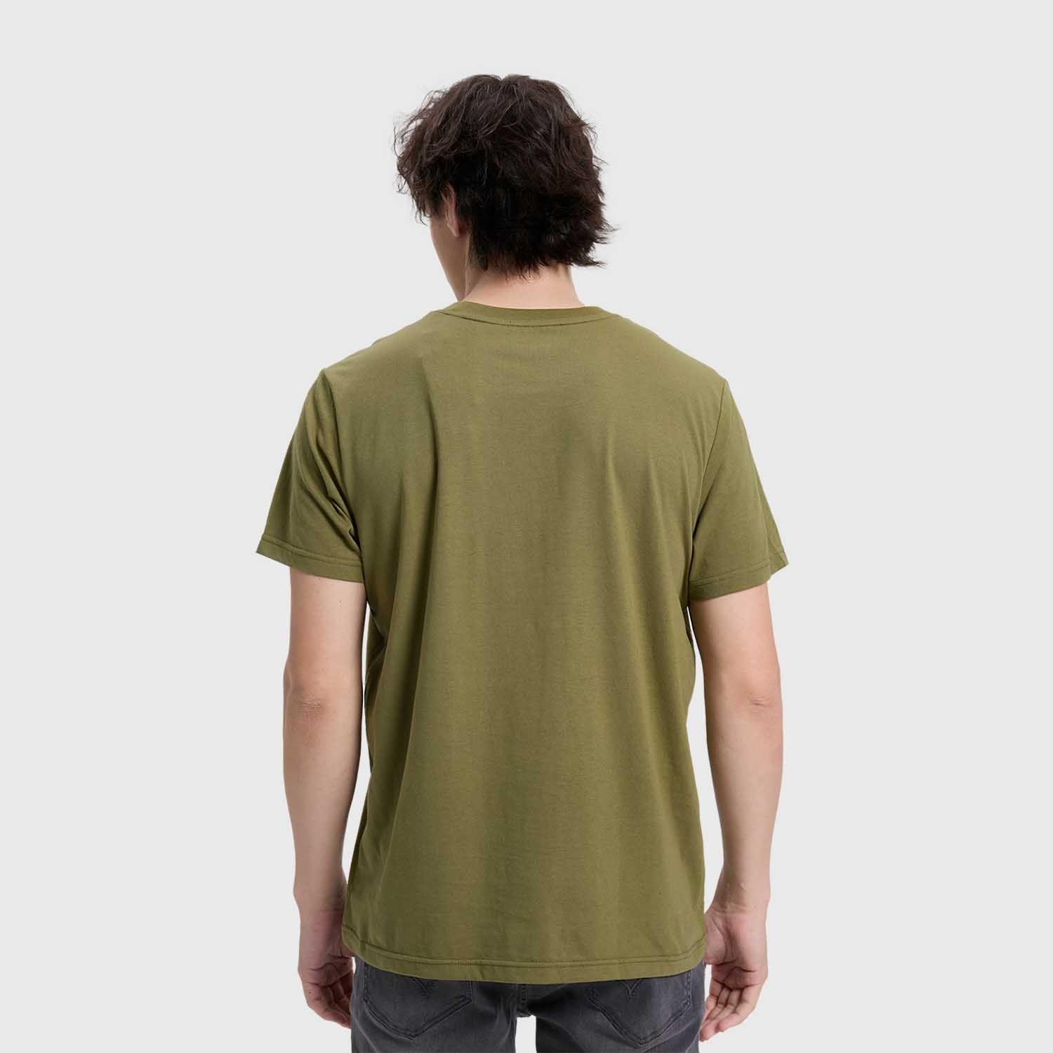 Polera Hombre Con Bolsillo Verde Militar Fashion´s Park-2