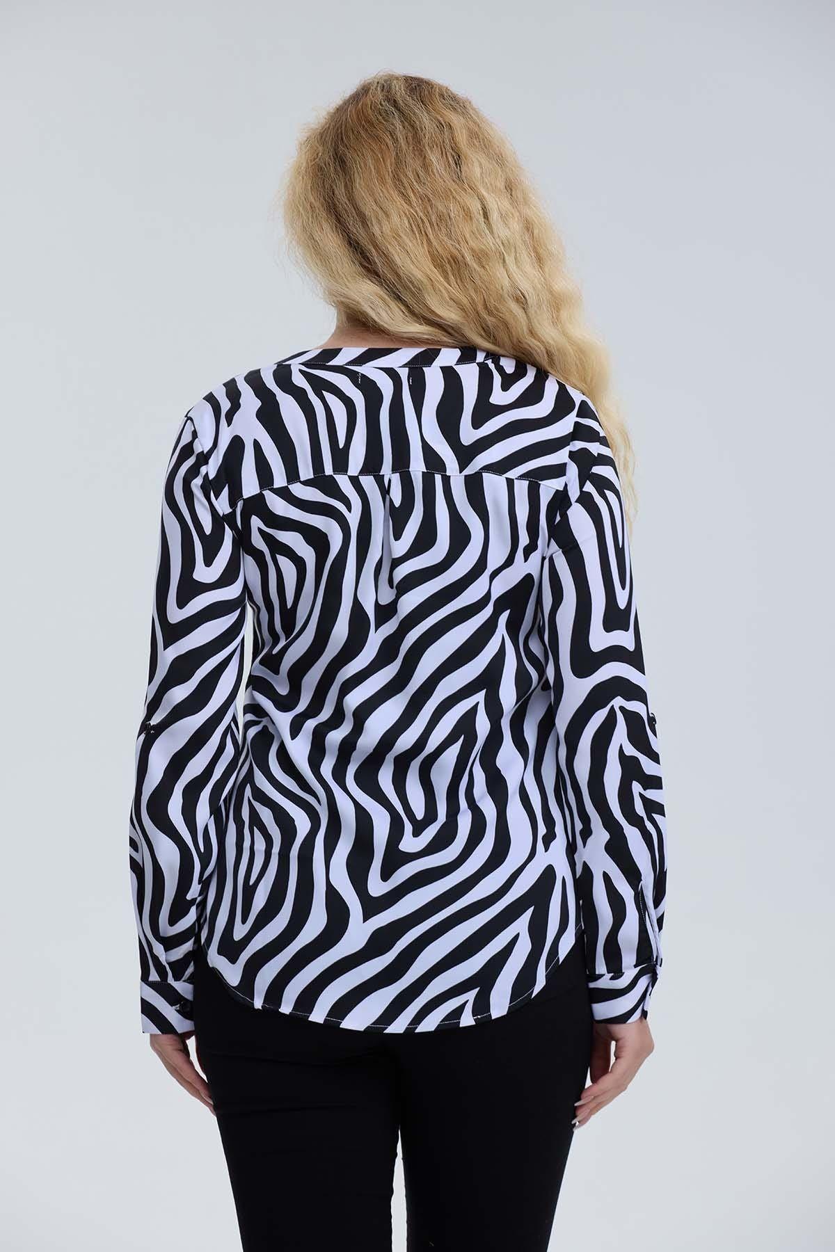 Blusa Mujer Satín Blanco-2