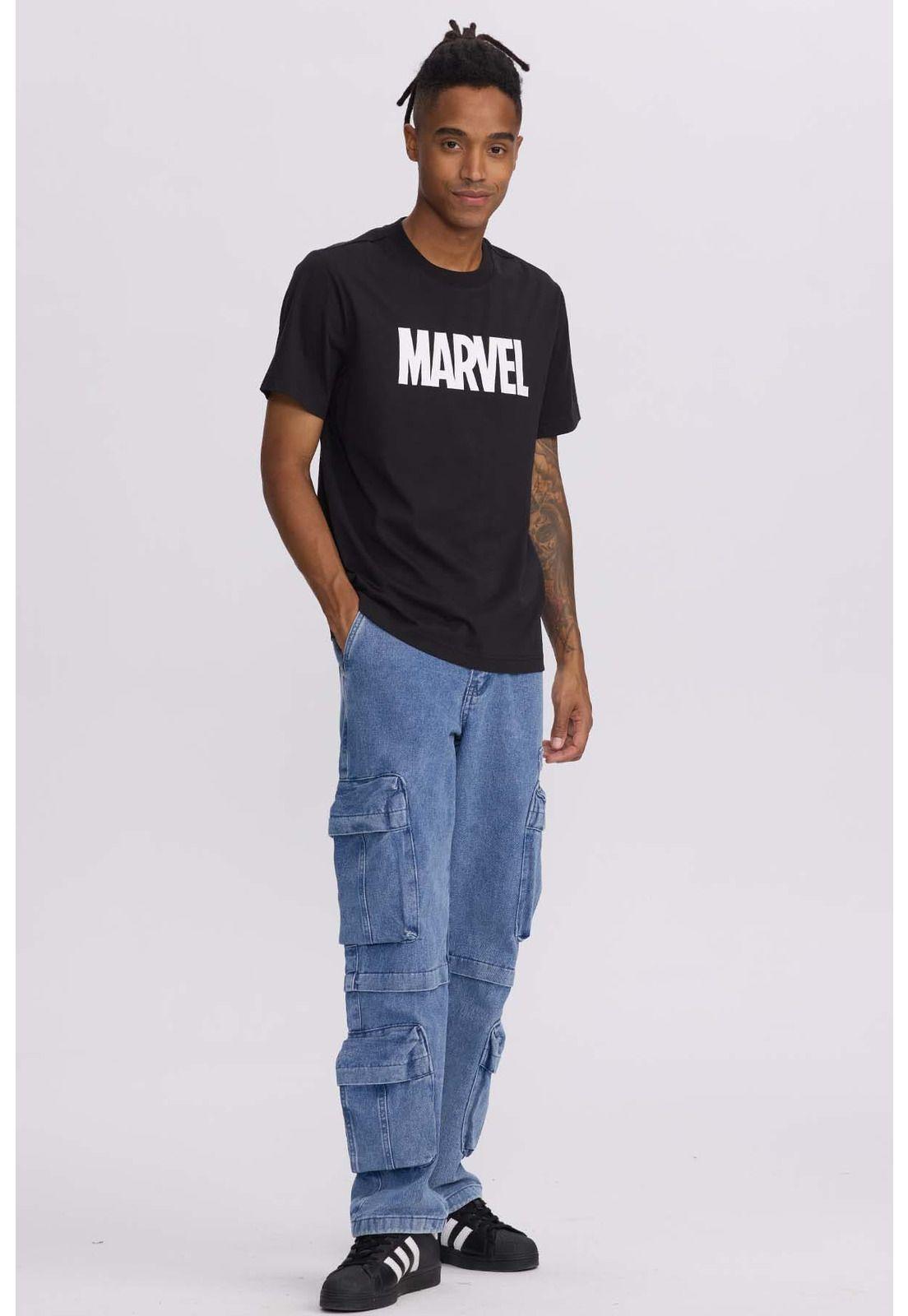 Polera Hombre Marvel Negro-3