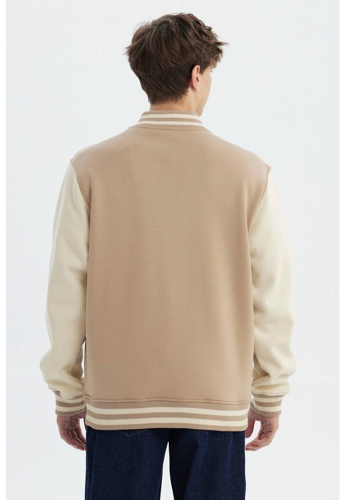 Chaqueta Hombre Slim Juvenil Beige-2