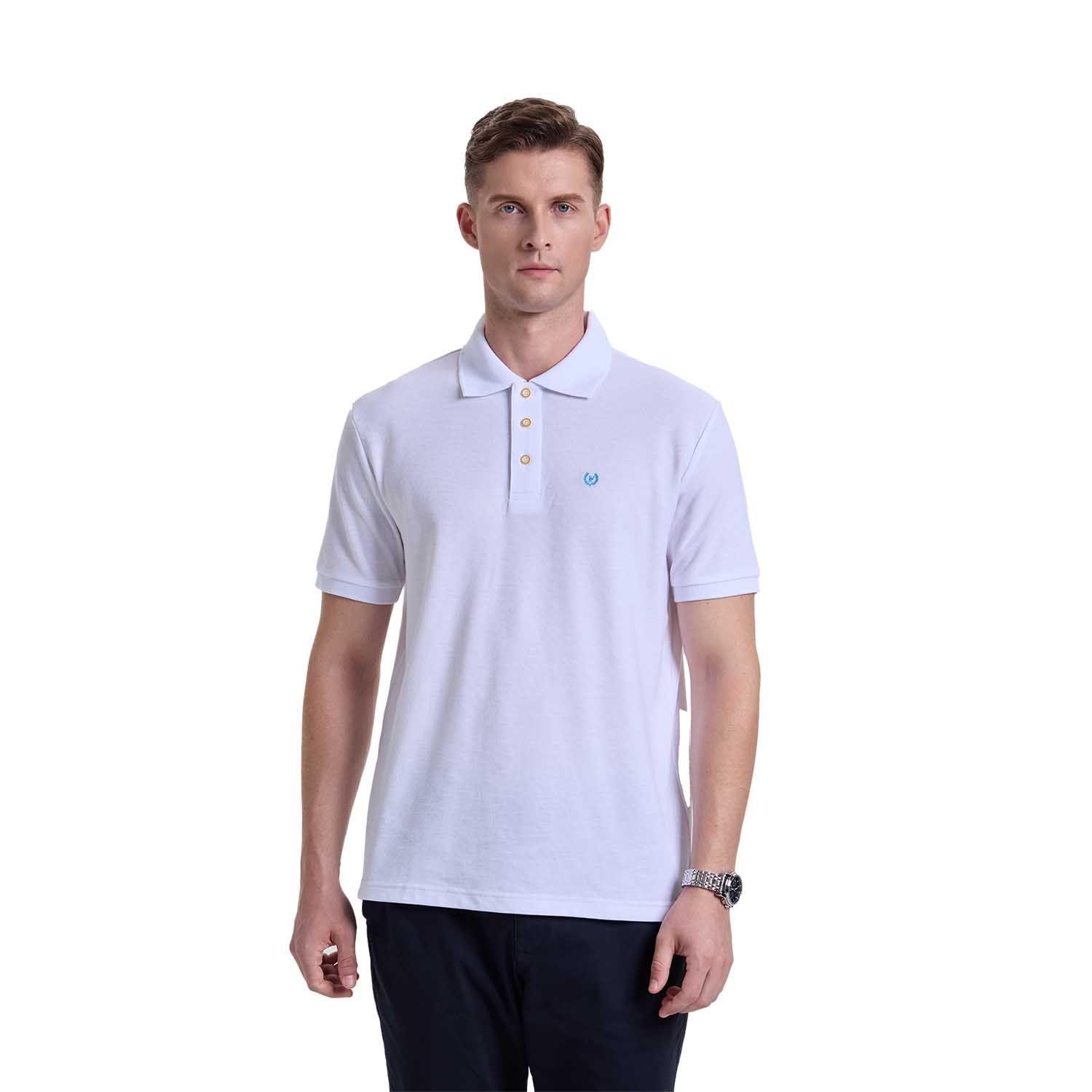 Polera Hombre Pique Lisa Blanco Fashion's Park-0