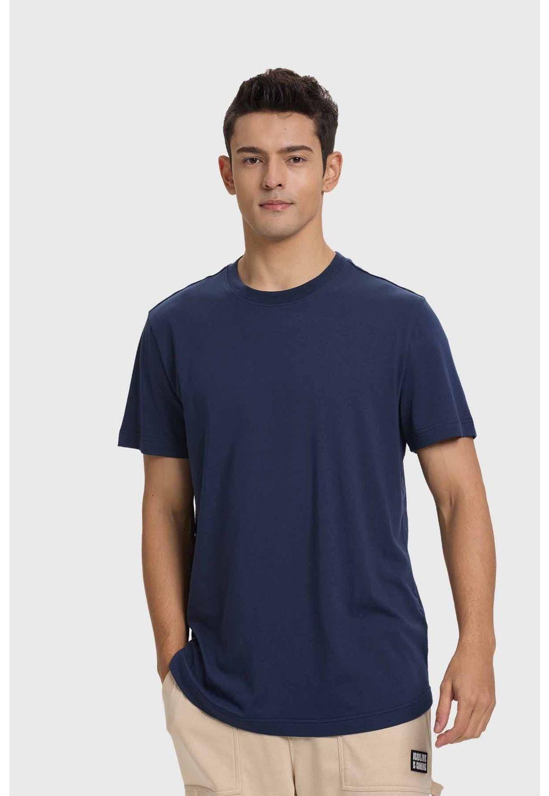 Polera Hombre Loose Fit Azul Índigo-0